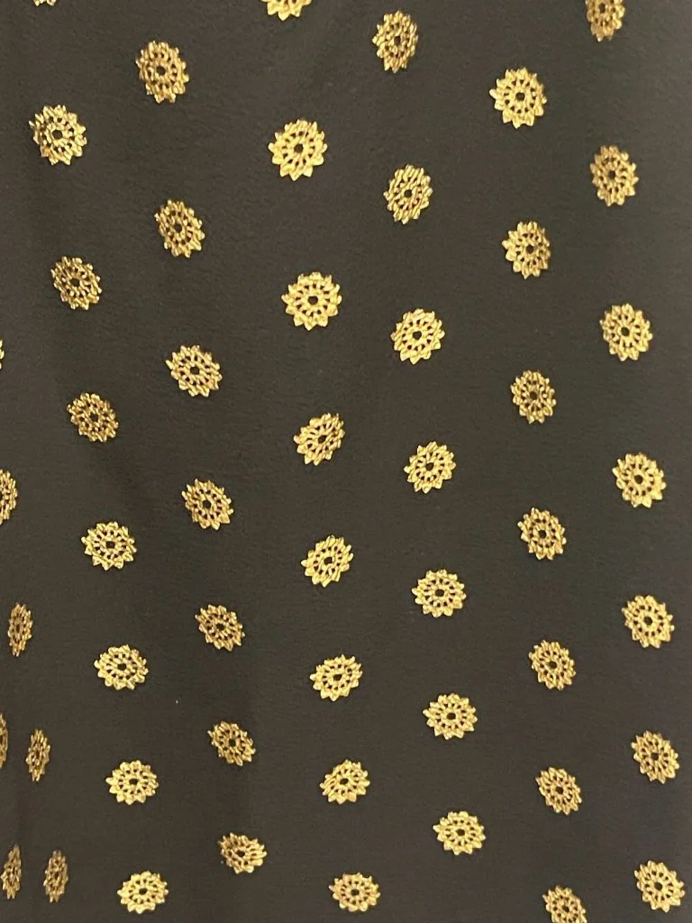 Michael Kors Black & Gold Foil Metallic Dot Off-The-Shoulder Blouse Plus Size 1X